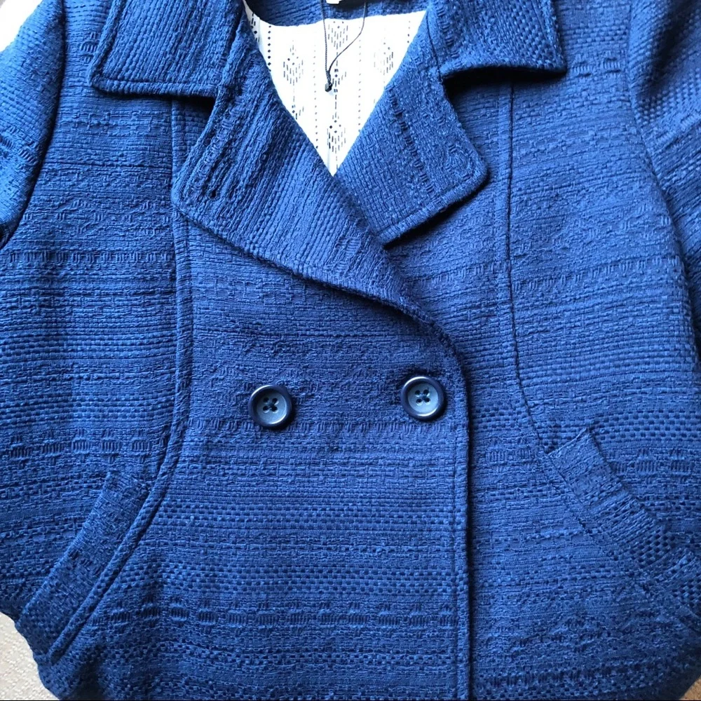 Zara Girl’s blue peacoat jacket 14